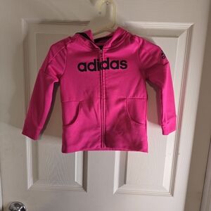 Adidas Kids Fuchsia Zip-Up Hoodie